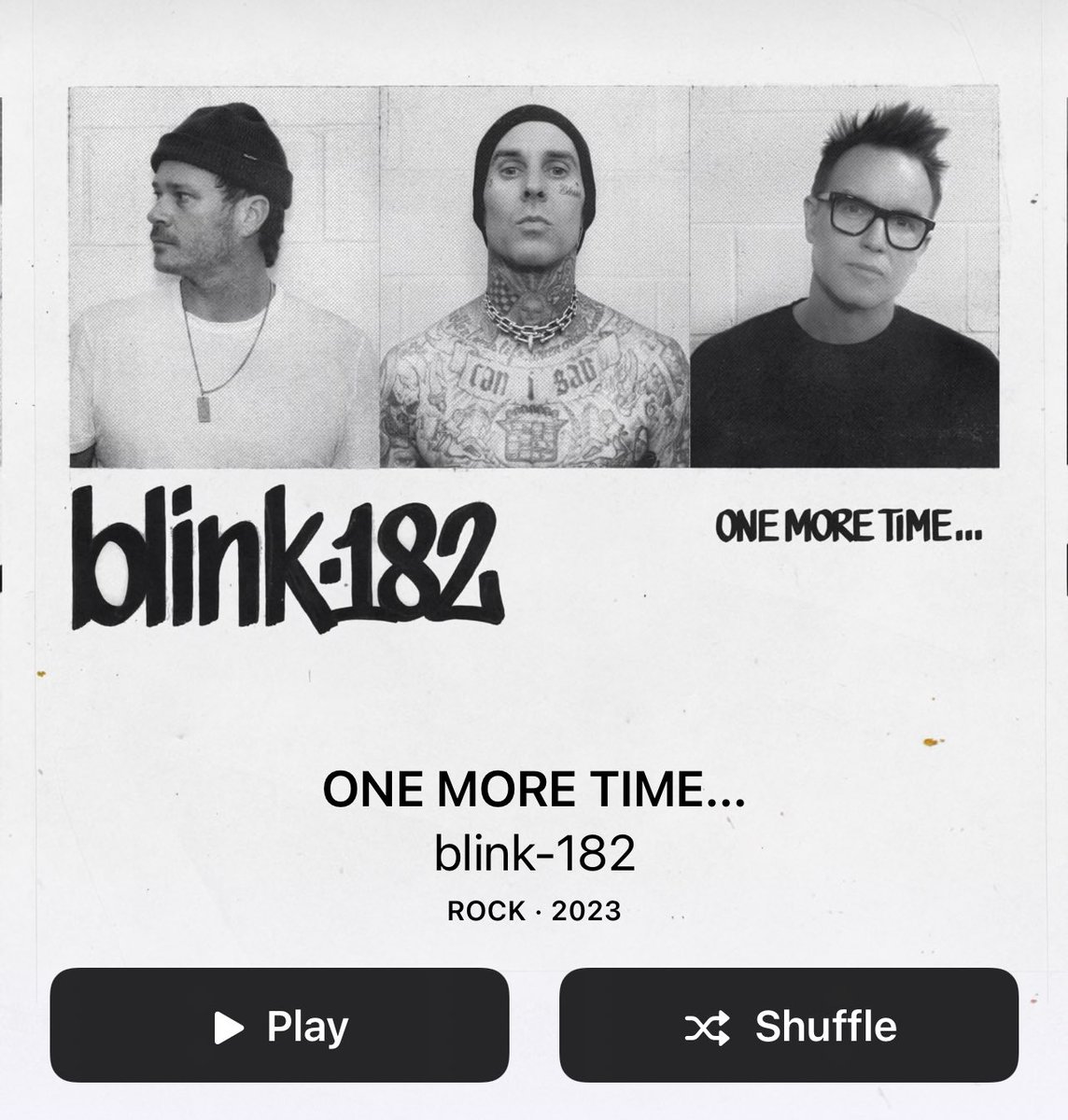 HAPPY NEW <a href="/blink182/">blink-182</a> DAY, KIDS!

Just got off work and listened to the new album and it’s so freakin’ good! Heading to Vegas in two hours and I’m gunna be blaring this mother fucker on repeat the entire time!!

Oh, yeah. Gunna see them live at #WhenWeWereYoung this weekend, too!