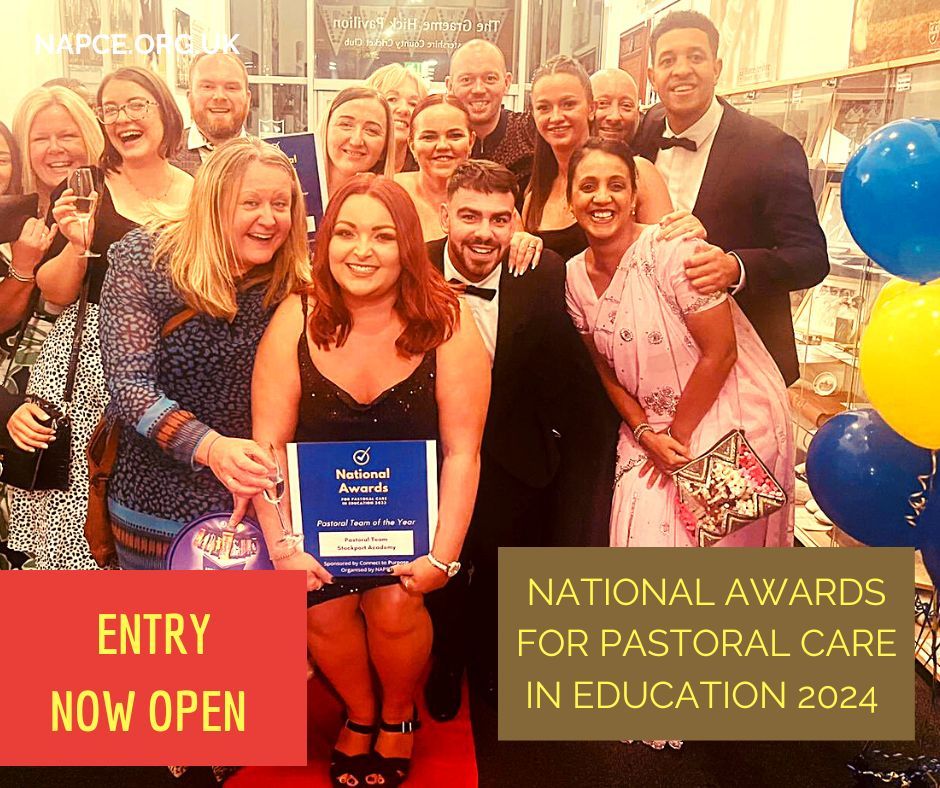 NAPCE1's tweet photo. ENTRY for the National Awards for Pastoral Care in Education 2024 is now OPEN!

Enter here: https://t.co/ci0r3PgSuN
Find out more: https://t.co/EpigwDWweY

#NAPCE23 #NAPCE #PastoralCare #Education #Schools #ChildWelfare #StudentWelfare #Teaching #Teacher #mentalhealth https://t.co/KJIWCmzik4
