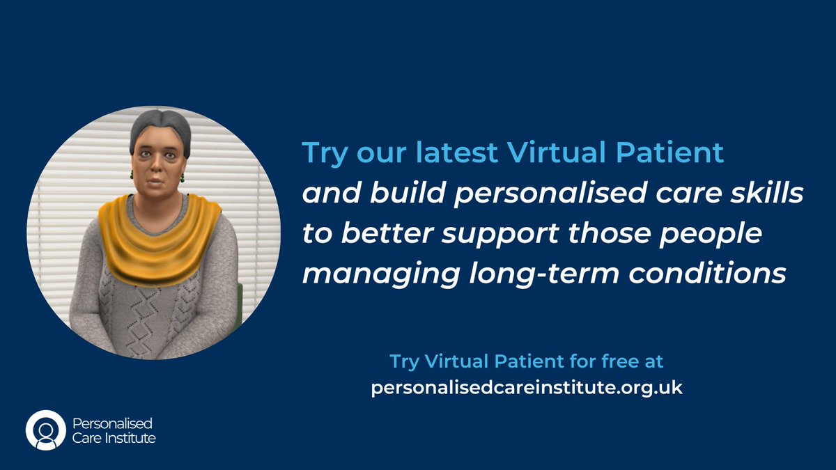 Shared decision making and health coaching can be used to make people feel empowered and confident in managing their long-term health condition. See how these approaches can be used to help people manage type 2 diabetes with our latest Virtual Patient: personalisedcareinstitute.org.uk/virtual-patien…