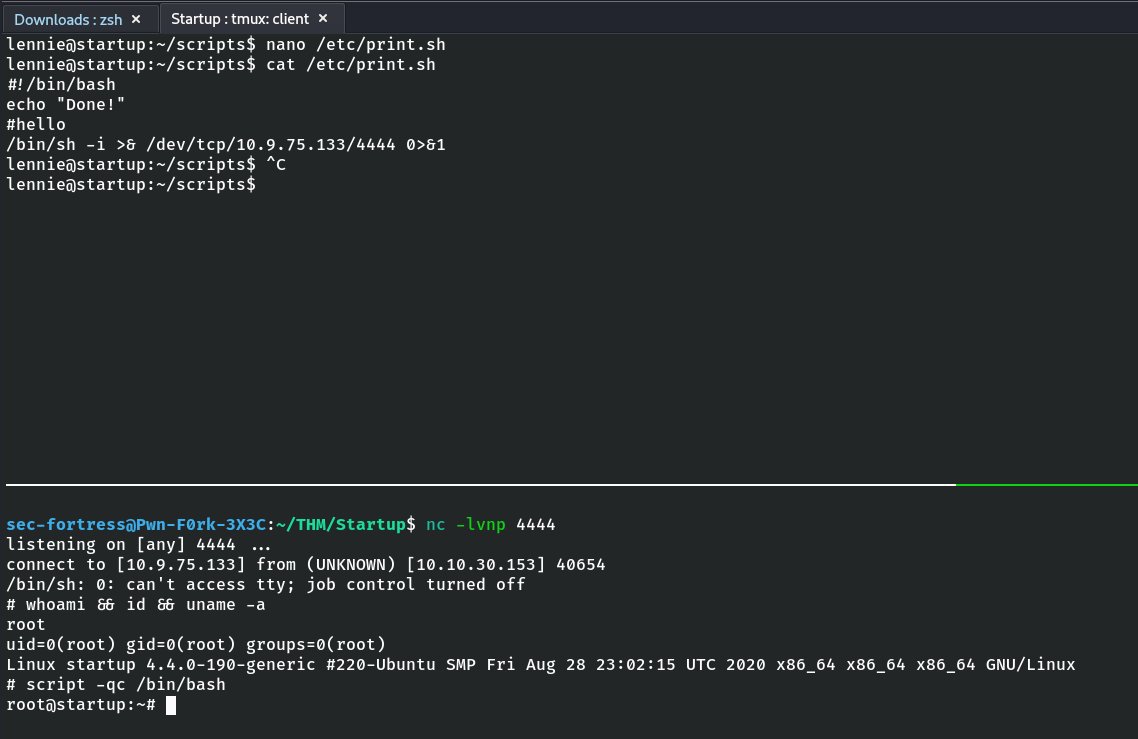 Secfortress's tweet image. Startup - I have just completed this room! Check it out:  tryhackme.com/room/startup #tryhackme #wireshark #cron #gobuster #enumeration #security #easy #FTP #privesc #cronjob #crontab #forensics #packetcapture #ctf #boot2root #challenge #startup via @realtryhackme