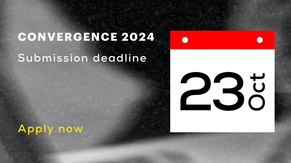 Convergence deadline reminder 🚨 The submission deadline for Convergence 2024 is fast approaching. You have until 10am on the 23rd October 2023 when submissions close for next year's cohort. Fire over your application materials via our online form 👉🏿 shortcircuit.scot/training/conve…