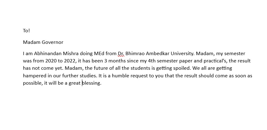 misraabhindan's tweet photo. Respected madam, please take immediate action on this, the future of all the students of the university is in darkness. @GovernorofUp @RishalSmita @VS4BJP @drdineshbjp @Abhishek9415bjp @abhisar_sharma @RajatSharmaLive @rashtrapatibhvn
@myogioffice @myogiadityanath
@dbru https://t.co/31AOWVKFt6