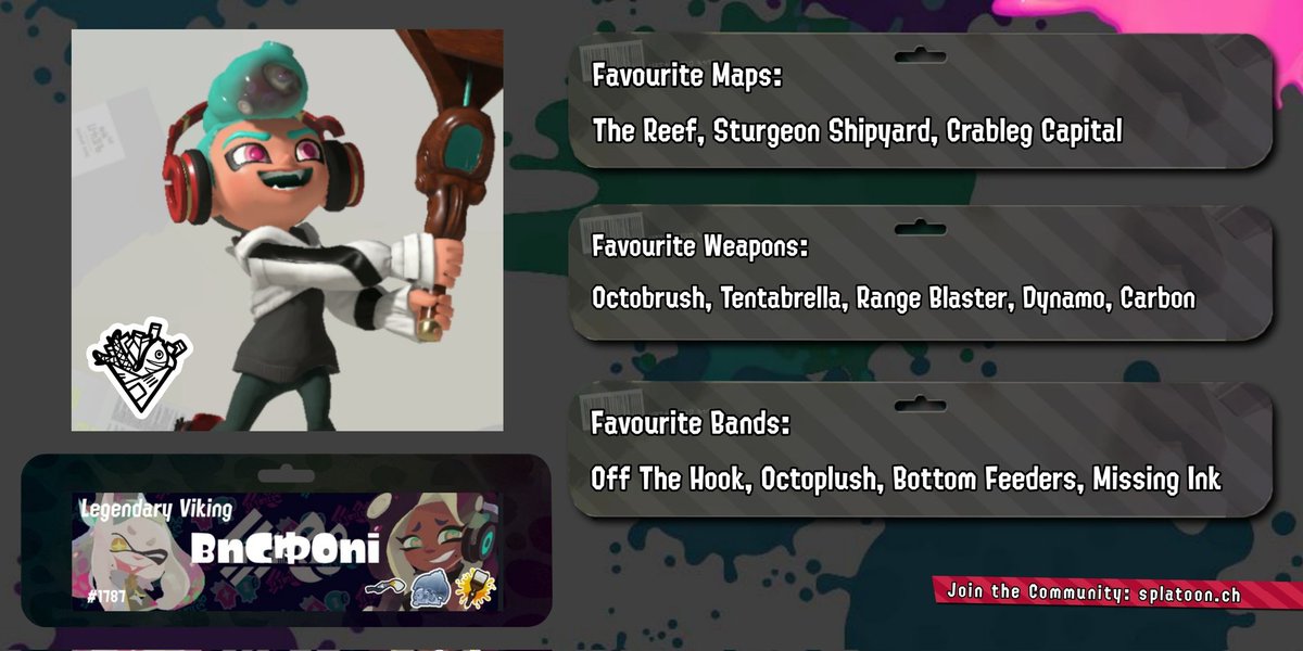 BnC_Swiss's tweet image. Let&apos;s start with the guy that started all of this! @OOmniverse started playing Splatoon from the very beginning and has been active ever since. He is well known for being annoying and keeping enemies distracted while keeping a cool head in challenging battles.