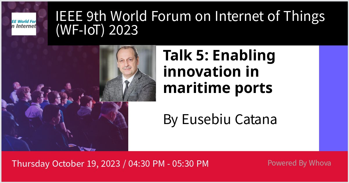 👏Kudos to #5GLOGINNOV Project Coordinator and ERTICO Senior Manager, Dr Eusebiu Catana, attended the <a href="/IEEEorg/">IEEE</a> World Forum on the #IoT organised in Aveiro 🇵🇹. Dr Catana presented in the Talk 5: “Enabling innovation in maritime ports”.⛴️

#logistics #smartports #5Gtechnology