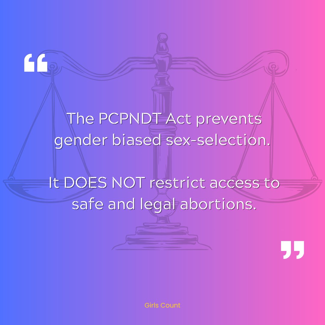 Raise your voice against Gender-Biased Sex Selection! 

#GirlsCount #gender #PCPNDT