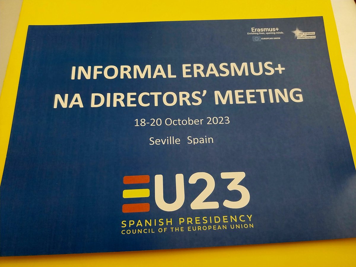#SpanishPresidencyCouncil
#EuropeanUnion 
#ErasmusPlus 
Présentation des actions de <a href="/ErasmusplusFR/">Agence Erasmus+ France / Education Formation</a> en matière de développement durable : éduquer, sensibiliser, échanger partout en #Europe lors du rassemblement des directeurs d'agence #Erasmus