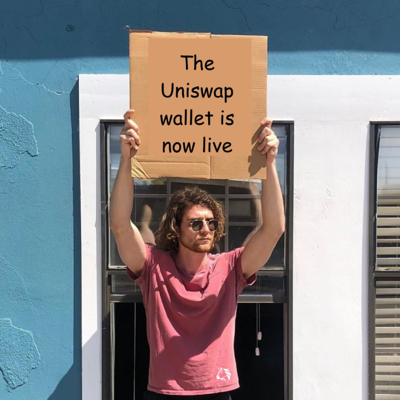 Uniswap's tweet photo. Download the Uniswap mobile wallet, now on iOS! 🦄
✨  Simple, safe swapping &amp; self-custody 🔒