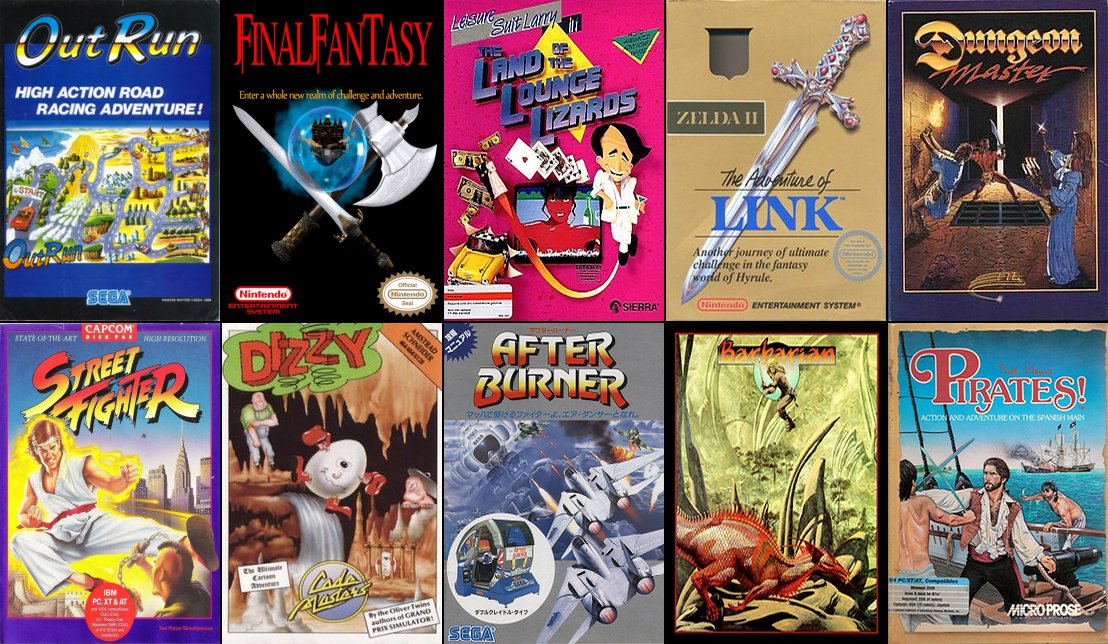 1987 in the gaming world was another massive year. From the arcades to 8/16 bit home computers and the steady rise of PC gaming. Look at some of the top games you could play in '87. #OutRun #FinalFantasy #LeisureSuitLarry #Zelda #DungeonMaster #StreetFighter #Dizzy #AfterBurner…