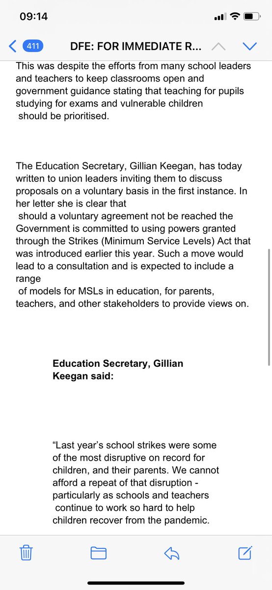 JohndickensSW's tweet image. 🚨 Breaking: government to introduce strike-breaking ‘minimum service levels’ in schools 

Full press release: