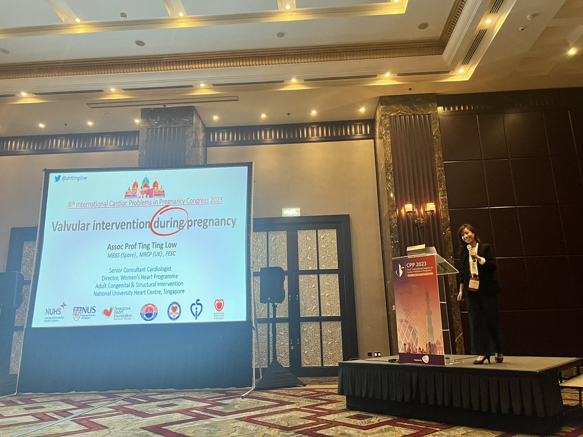 JeanneOngSY's tweet image. @drttinglow speaking on Valvular Interventions during Pregnancy at the Cardiac Problems in Pregnancy Conference 2023 in Abu Dhabi. 🫀🤰
#cpp2023 #Cardiology @NUHCS