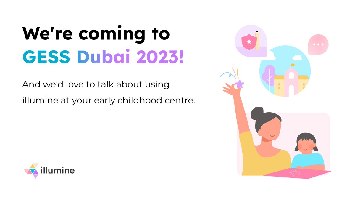 🚀Join us at #GESSDubai 2023! Discover illumine for early childhood centers at Booth X24. 

Prebook a meeting here: shorturl.at/ejkqN. 

Participate in the #ChaosCoordinator contest. Share your organized chaos tales and you score a shiny new iPad! 🌟📚🎨

#ECCE