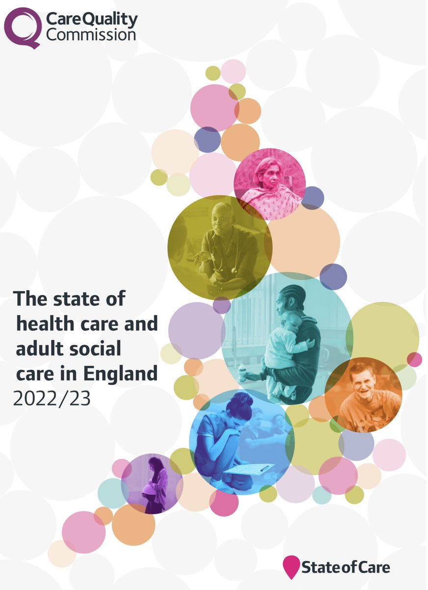 🧵 1/11. This is the 7th year I’ve done a 🧵 on @CareQualityComm #StateOfCare report. cqc.org.uk/publications/m… This one’s the most depressing. Marks a downward shift and frankly there was more optimism in the heat of the pandemic. All the more reason to read the 2022-23 report.