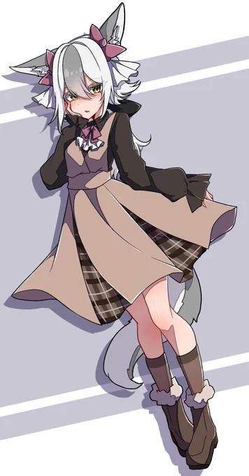 658日目秋のおめかしブランシュちゃん#一日一絵 #創作 
