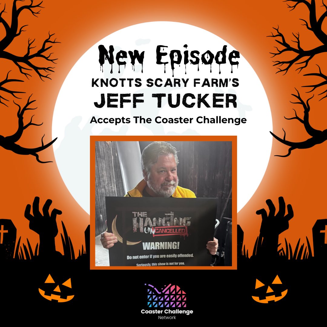 CoasterChallen2's tweet photo. I'm listening to Coaster Challenge Podcast | Episode 128: Knott’s Scary Farm’s Jeff Tucker accepts the Coaster Challenge on Podbean, check it out! https://t.co/A0cTreXYni https://t.co/DNhGgIurfH