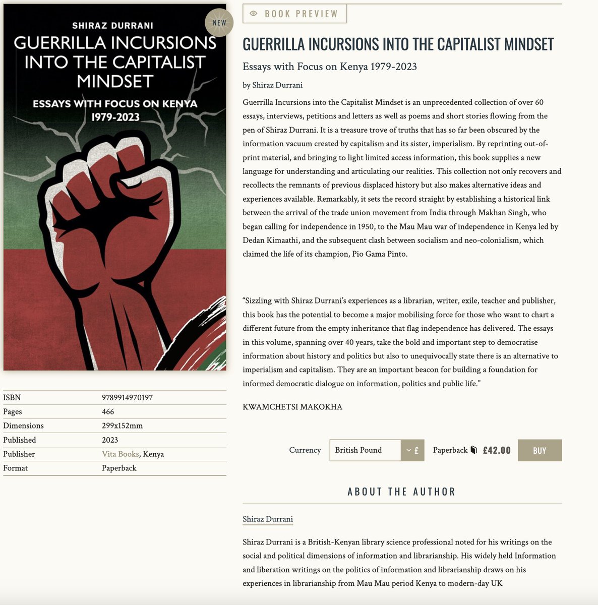 Mark Mashujaa Day with Guerrilla Incursions - now available Worldwide

africanbookscollective.com/books/guerrill…