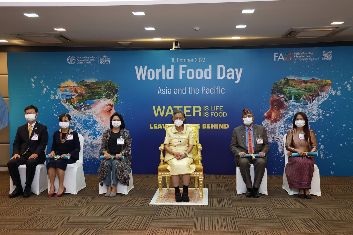 It was a pleasure to speak on inclusive transboundary water governance on World Food Day, 16th Oct, organised by @FAO Bangkok, in the presence of Royal Highness Princess Maha Chakri Sirindhorn. Great insights from @dipak_gyawali on the nexus approach