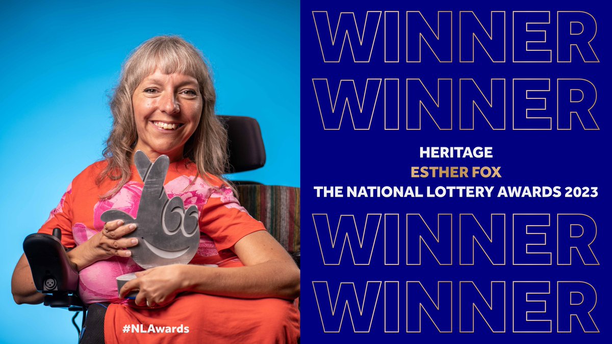 Congratulations to Esther Fox <a href="/AppleyardFox/">Esther Appleyard-Fox</a> who is the National Lottery Awards Heritage winner for 2023 👏

Esther has been recognised for her incredible support and leadership to make museums more accessible with the <a href="/Curating4Change/">Curating Visibility</a> project 👉heritagefund.org.uk/videos/esther-… #NLAwards