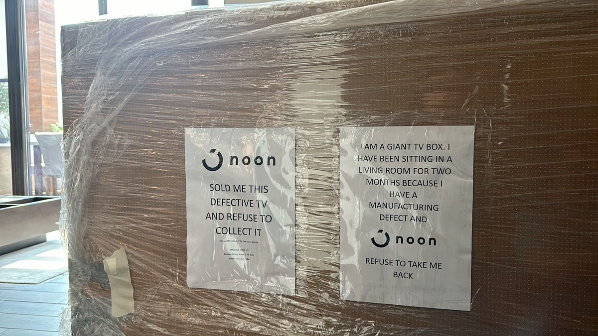 SharonRodwell's tweet photo. @noon Just can’t believe you are ignoring this! My son has been trying to return this defective television for nearly two months. You need to get your act together! https://t.co/1nLyQsxxLo