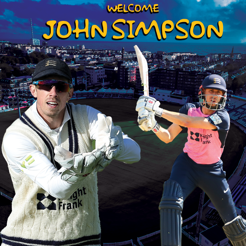 SussexCCC's tweet photo. Welcome to Sussex Cricket, @JohnSimpson_88 📝

We are delighted to announce the signing of wicketkeeper batter John Simpson on a multi-year contract who will join up with the team immediately. 🤝