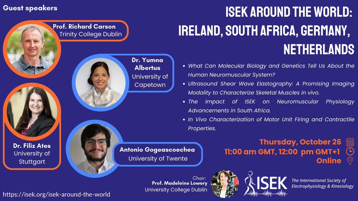 ricardoNOmesqui's tweet photo. Are you interested in #Neuromuscular or #HumanMovement?

Next Thursday we will host a free worldwide event to showcase work from researchers at various career stages
🇯🇵🇦🇺🇮🇪🇿🇦🇩🇪🇳🇱🇨🇦🇺🇸🇧🇷🇲🇽🇨🇴🇨🇱

Secure your spot: https://t.co/FNSjaRKgMC

🧵Thread below: sneak peek of each talk 🕵️ https://t.co/DSbuTUtIFt