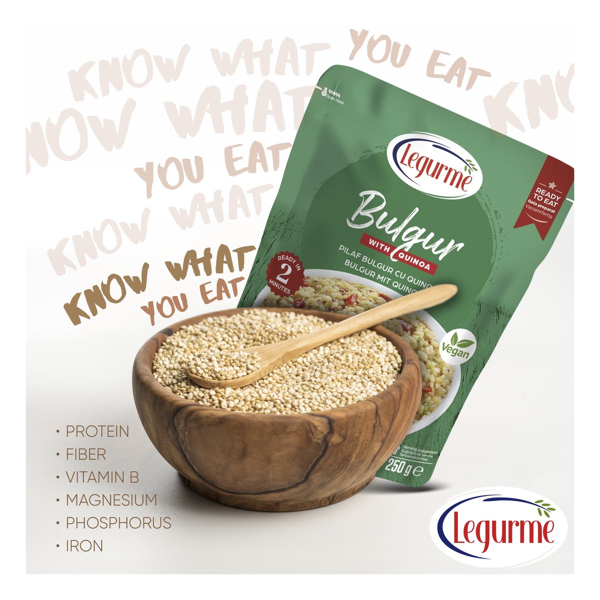 Do you know what you eat?
As Legurme, we care very much that the foods you consume are good for you. That's why we fill our packages with both taste and health!

Legurme is a brand of Yayla Agro Gıda Inc.

#Legurme #YYLGD #Yayla #KnowWhatYouEat #Quinoa #Bulgur