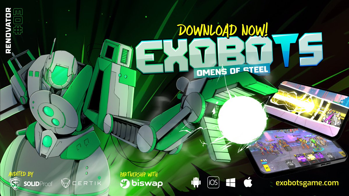Enjoy an epic battle! Prepare your squad and be ready to win against your friends (4 different game modes available) 🔥 Play #Exobots PlayStore (Android): bit.ly/3Ziaheg AppStore (iOS/macOS): bit.ly/45TD37g Windows: bit.ly/45KTSkV
