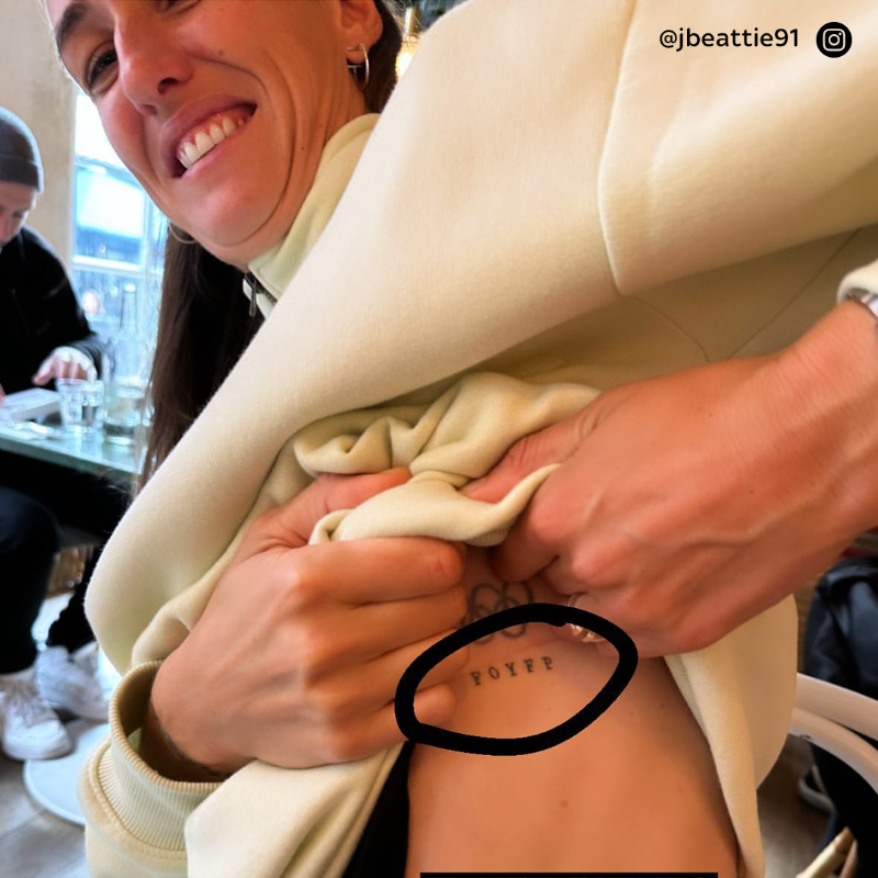SkySportsWSL's tweet photo. If you know, you know 😅

Jill Scott gets that infamous lip-read reply to Germany's Sydney Lohmann in the Euro 2022 final immortalised 🔏