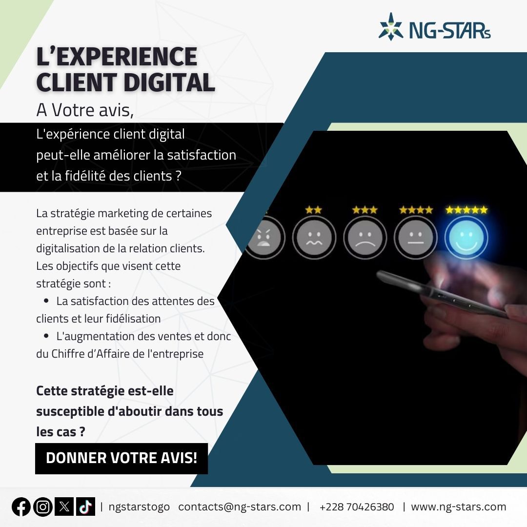 ngstarstogo's tweet photo. "Plongez dans l'ère numérique de l'expérience client. Venez a nous et Réinventons ensemble une nouvelle approche pour connecter et émerveillez nos clients en ligne !"
Bonne journée à tous
#expérienceclient #digitalisation #connectivité #innovationdigitale #ngstarstogo #Jungle https://t.co/qqAyM8MCk9
