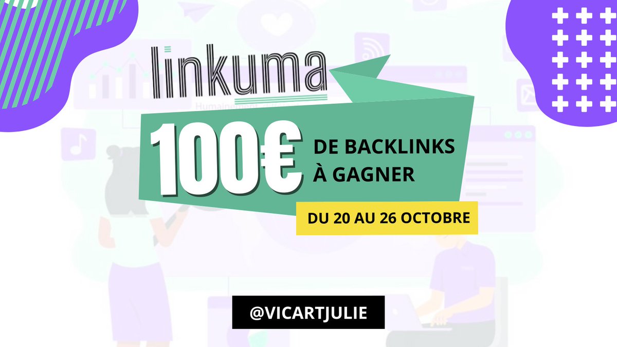 vicartjulie's tweet photo. 🎁 CONCOURS 100€ de Backlinks sur Linkuma 🎉

Parfait pour augmenter la puissance de vos sites avec des liens de qualité.
(Gros + sur l'option délégation)

Pour participer c'est très simple : 
1️⃣ Créer un compte sur Linkuma si ce n’est pas déjà fait -> https://t.co/c59rOKvGqM
2️⃣ RT cette publication 
3⃣ Commente BL
4⃣ Follow @linkuma_off & @vicartjulie

Mon avis sur Linkuma : 
Personnellement j'en suis satisfaite. Voici une courbe d'un nouveau site (tout frais et peu de visite), j'ai acheté 2 liens à 7€ et 1 à 30€ sur la plateforme le 17/08/2023.
À moi maintenant de continuer le travail sur le site, contenu ++, et activer les autres moyens d'acquisitions. 

Le mode délégation : 
Le gros + de la plateforme, vous indiquez les informations à savoir sur votre site, et le budget à allouer (mensuel ou Oneshot) et ils se chargent de tout. (Et c'est gratuit) 

Qualité des sites : 
C'est leur propre réseau de site… Pas de partenaires, pas de sites d'éditeurs qui lâchent. Ils gèrent les sites, et la qualité des liens. 

Expertise : 
Ce sont des experts SEO, Et vraiment, ils sont doués.

N'oubliez pas, que vous devez régulièrement mettre à jour vos backlinks sur vos sites afin d'éviter une baisse de notoriété sur les moteurs de recherche. 

Bonne chance à tous !🍀