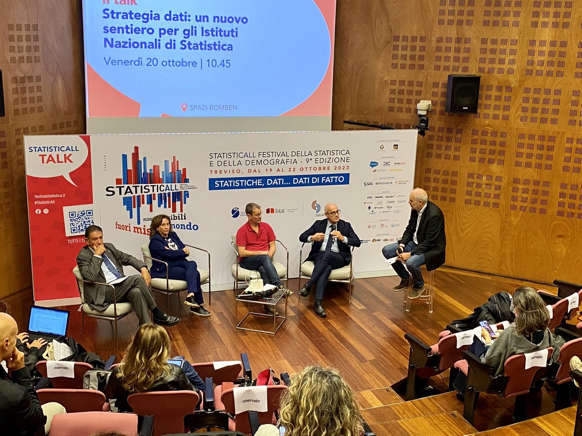 istat_it's tweet photo. 📊#StatisticAll
🗓️#20ottobre #Treviso
A Palazzo Bomben inizia ora il talk
📷 “Strategia dati: un nuovo sentiero per gli Istituti Nazionali di Statistica”
con #MassimoFedeli e #GiovannaBellitti di #istat #AlessandroMusumeci di @InnovazioneGov e #StefanoAbruzzini di @EU_Eurostat
Modera @lucatremolada de @sole24ore
👇
https://t.co/eIdxxa9QMV…
https://t.co/DblH2T2uLB #StatisticAllTalk