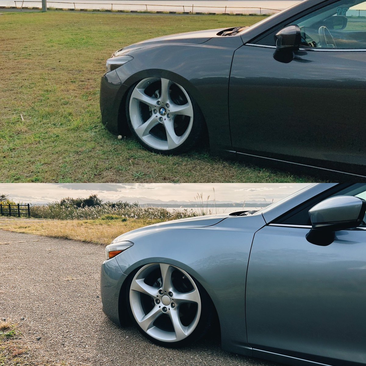nakazu_mazda2's tweet photo. フェンダーのBefore↑↓Afterでございます🍆
写真を並べてみると変化が分かりやすいですね👀

アーチ上げ F:15mm/R:25mm
ワイド化　 F:10mm/R:10mm
フェンダーアーチのプレスライン幅を薄くして前後で厚さを統一、リアドアのプレスラインを除去 https://t.co/bkTu1CYKJq