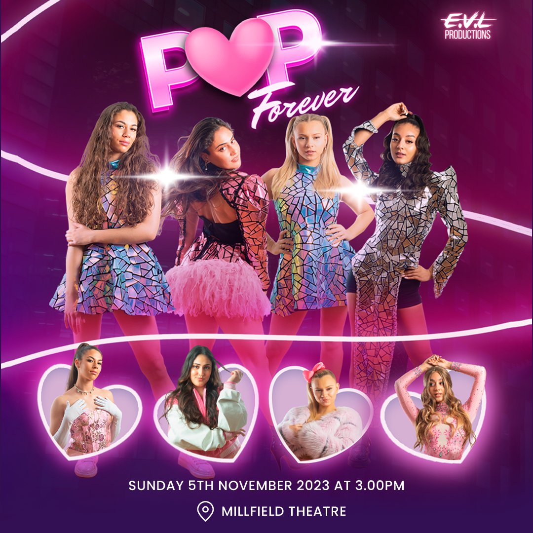 💗Calling all pop music fans💗

This is a concert for all ages, so bring your family and friends and get ready to party!
Tickets are £16 for adults and £13 for children under 15. Book yours today!

#milfieldtheatre #popforever