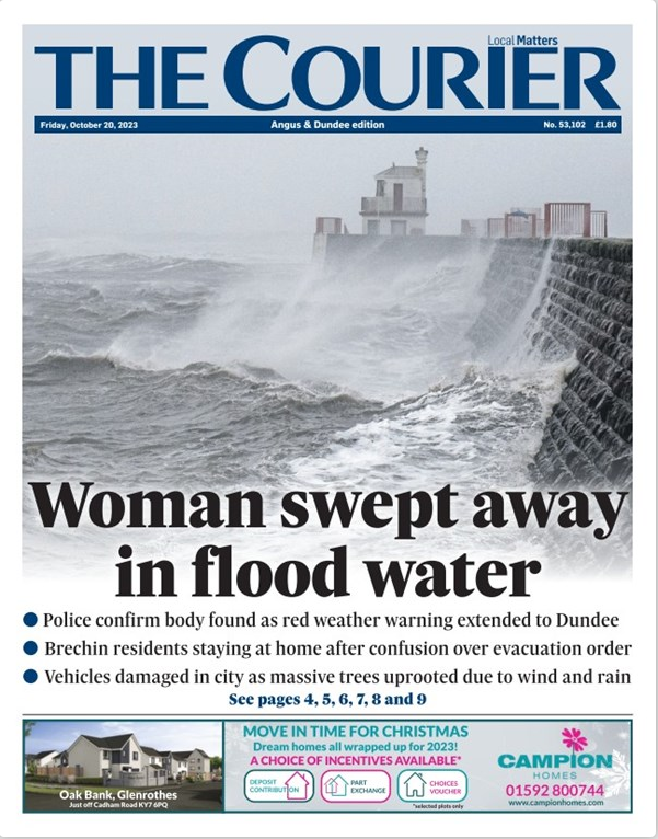 Unfortunately due to the extreme weather conditions caused by Storm Babet we have been unable to distribute our physical paper in many areas. 

Because of this our ePaper will be open for all to view here: ow.ly/nAWk50PYUGR

We apologise for any inconvenience caused.