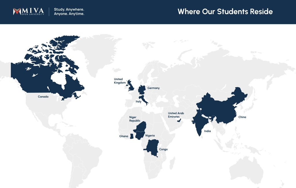 mivauniversity's tweet photo. Are you a Nigerian/African diaspora looking for a high-quality bachelor’s degree that prepares you for your dream career? Look no further than Miva Open University. 

We have students from diversified backgrounds around the world.

Visit  https://t.co/gmFwagxHZQ to apply now! https://t.co/jIUSg9GBxa