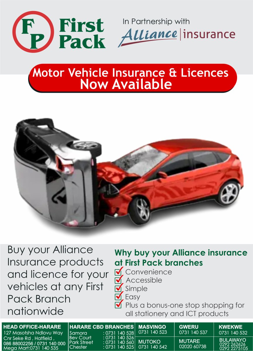 Rev up your savings with Alliance Insurance! 🚗💰 Get affordable motor vehicle insurance and protect your ride without breaking the bank. Contact us today to learn more! #AllianceInsurance #CheapAutoInsurance #DriveSavings #insurance #accident #RoadAccident #Zimbabwe