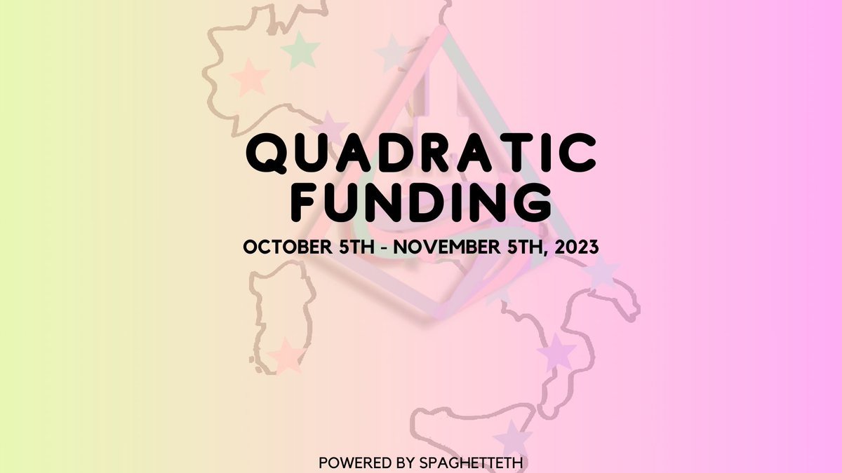 Ricordiamo a tutti che sono gli ultimi giorni per donare!
Qui i progetti che partecipano al QF ⬇️
qf.spaghett-eth.com/#/projects