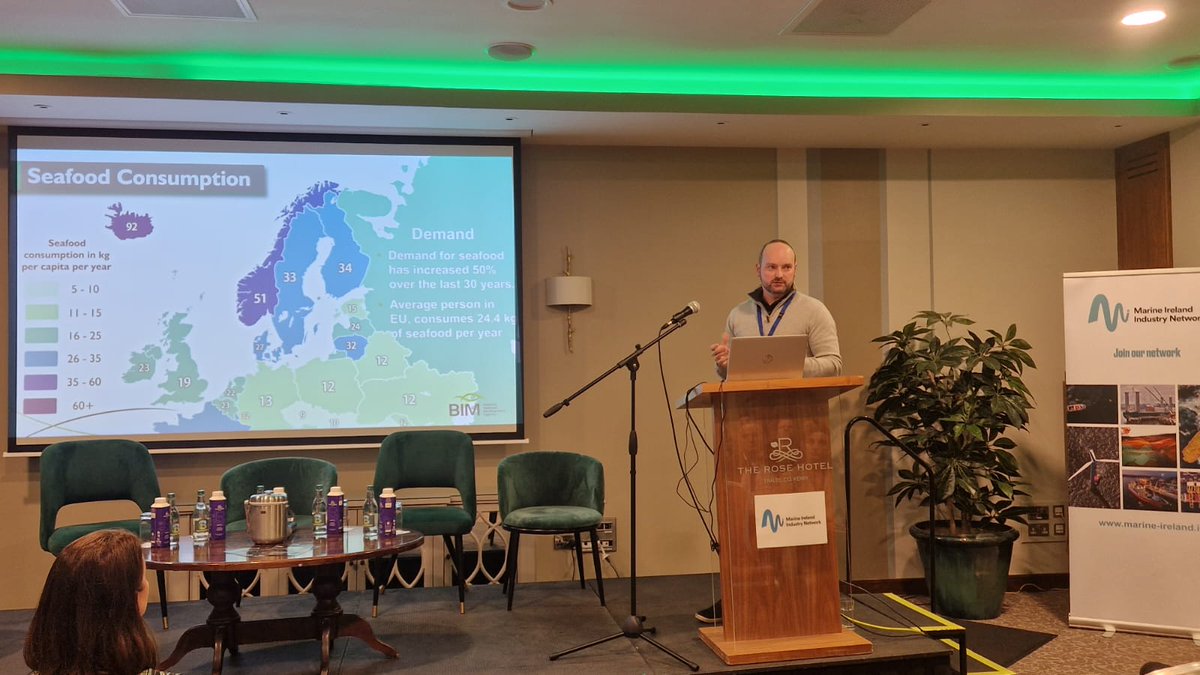 Up first we have presentations from <a href="/BordIascMhara/">Bord Iascaigh Mhara (BIM)</a>'s Cliodhna Griffin and Ronan Cooney, with their insight on #sustainability and the #circulareconomy.