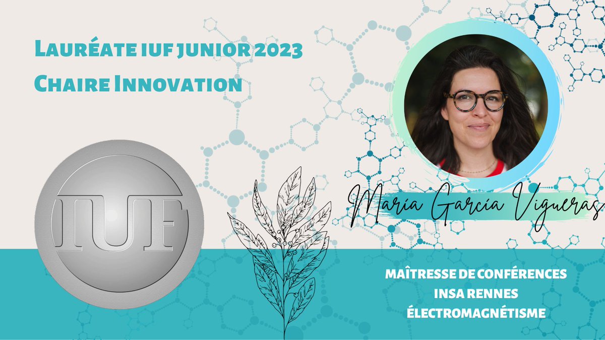 #LauréatsIUF2023 🏅 || María García Vigueras travaille sur des concepts électromagnétiques fondamentaux pour des antennes et composants radiofréquences non conventionnelles 3D. ➡️ iufrance.fr/les-membres-de…