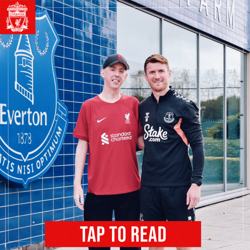LFC's tweet photo. “I’m a Blue and my brother is a Red; but no matter what happens on Saturday, I’ll be running for my brother on Sunday.” ❤️
