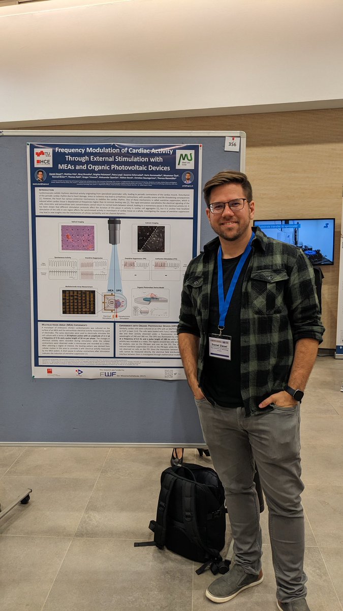 hceresearch's tweet photo. Thank you for the opportunity to show our recent research about optoelectronic devices to stimulate excitable cells at #MATSUS2023 @nanoGe_Conf! Great organization of the #BIOEL symposium bytorremolinoa
 @santorof14 @achilleas_savva @DrSeeProctor! https://t.co/zH6C4kOUSw