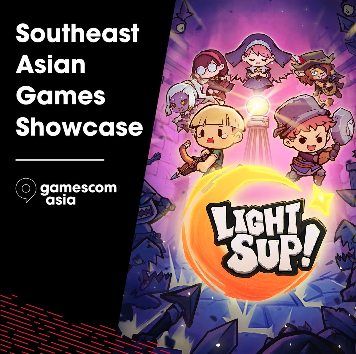 We’re happy to share that LightSup! is part of the Southeast Asian Games Showcase at @gamescomasia, hosted by @VirtualSEAsia & @20mpodcast.

Catch the livestream on Sunday, October 22nd | 2 P.M. GMT+8 | on youtube.com/@gamescomasia 

#Indiegame #gamescomasia2023