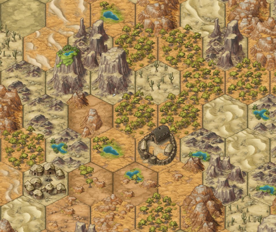 SandboxFantasy's tweet image. In the arid Oasis Frontier, settlers and native lizardfolk coexist in mesas and savannas, sustained by life-giving oases.

#dnd #ttrpg #hexmap