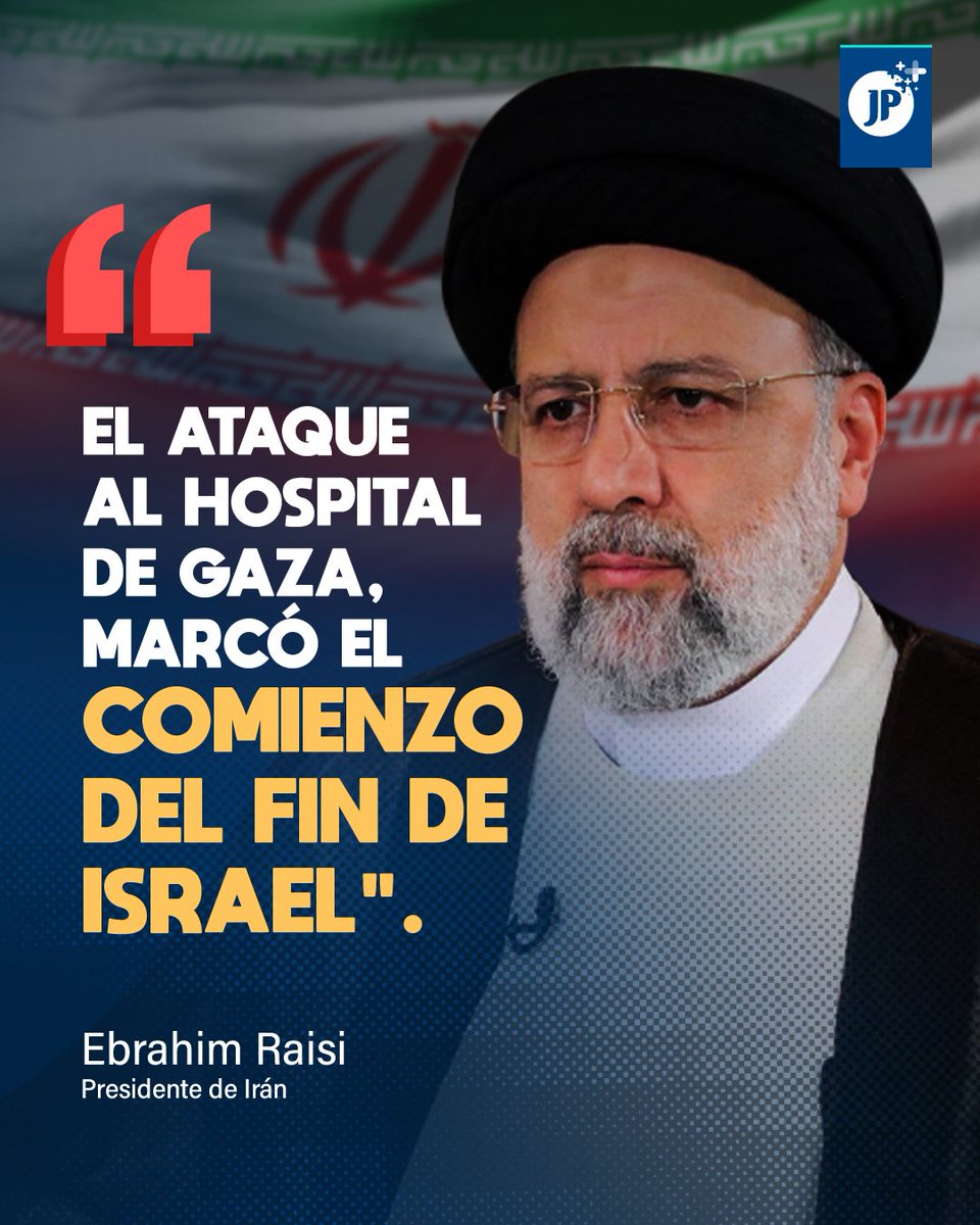 ByronCubas's tweet photo. 🇮🇷🇵🇸 El presidente de Irán, Seyed Ebrahim Raisi, advirtió que, con cada gota de sangre derramada en Palestina, Israel se acerca más a su colapso. Así mismo, remarcó que la ira y el odio hacia Israel y Estados Unidos aumenta cada vez más. https://t.co/HSOuMFjEfI