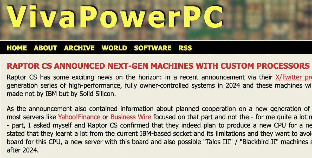 mpc7500v2's tweet photo. Raptor announced next gen machines with custom processors
https://t.co/7X4PpIUcpW

#OpenPOWER #PowerPC #OpenBMC #RaptorCS #SolidSilicon #PowerISA31 https://t.co/vyVtQThxrA