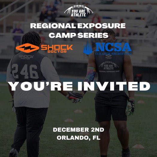 Thanks for the invite. @ShockDoctor @youareathlete