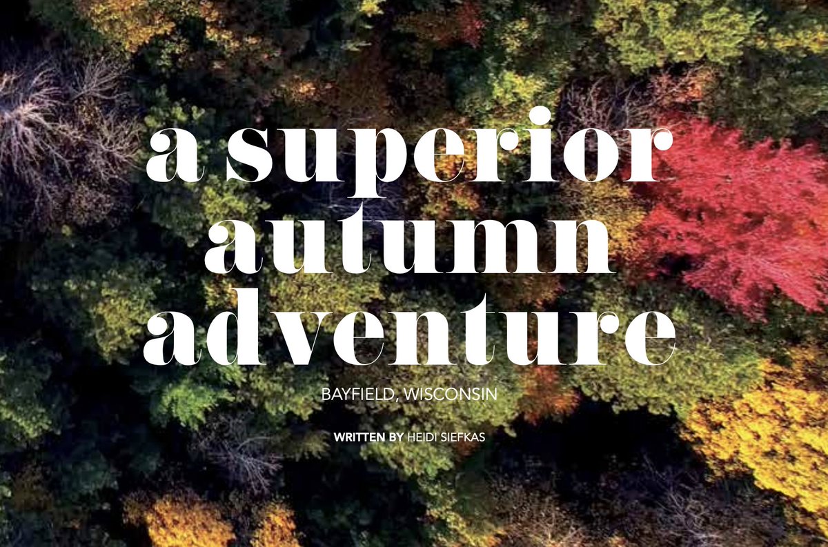 It's that time of year - Mother Nature's palate of colors on display. Here's my most recent feature in Home By Design about my home state of #Wisconsin and a place special to me, #Bayfield & #LakeSuperior: ow.ly/YWNy50PYQAt #fall #fallcolors #travel #adventure