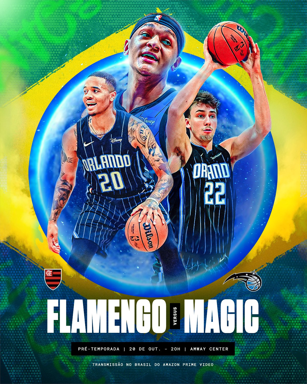 Pré-temporada do Orlando Magic terá jogo contra o Flamengo nos EUA