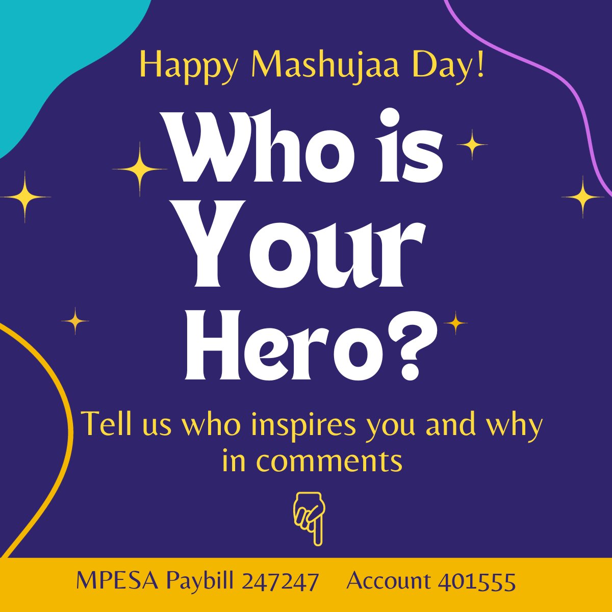 Mashujaa Day is a day for celebrating our heroes in Kenya. Who is your hero (or heroes) and why? 

Now it's your turn! Be sure to tag your hero so they know how much they appreciate you!