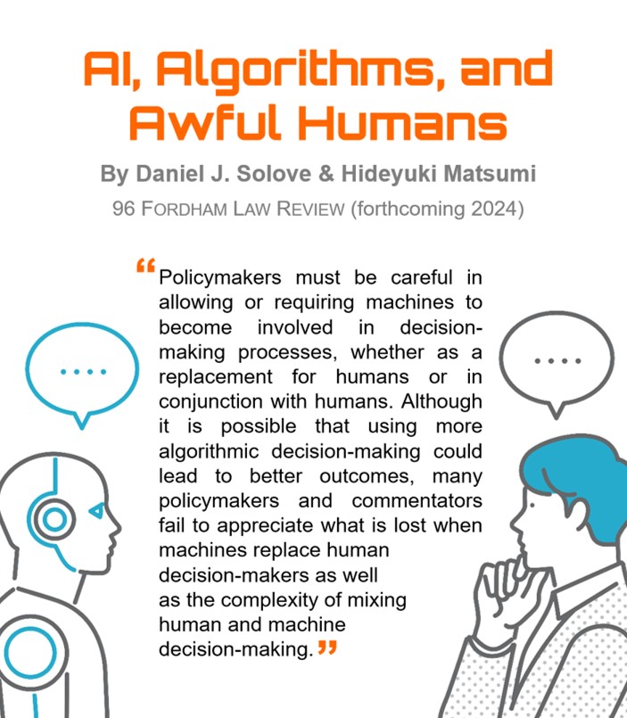 AI, Algorithms, and Awful Humans – my new short essay co-authored with @HideyukiMATSUMI ssrn.com/abstract=46039… It's a quick fun read - just 19 pages!