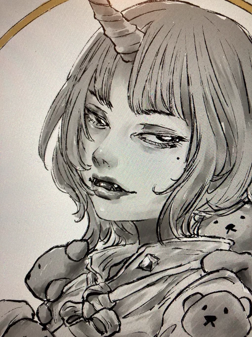 描いてる